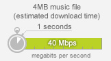 40 Mbps speed graph